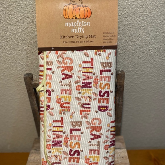 Thankful Grateful Blessed Dish Drying Mat, Fall Dish Drying Mat, Dish Drying Mat - Picture 12 of 12